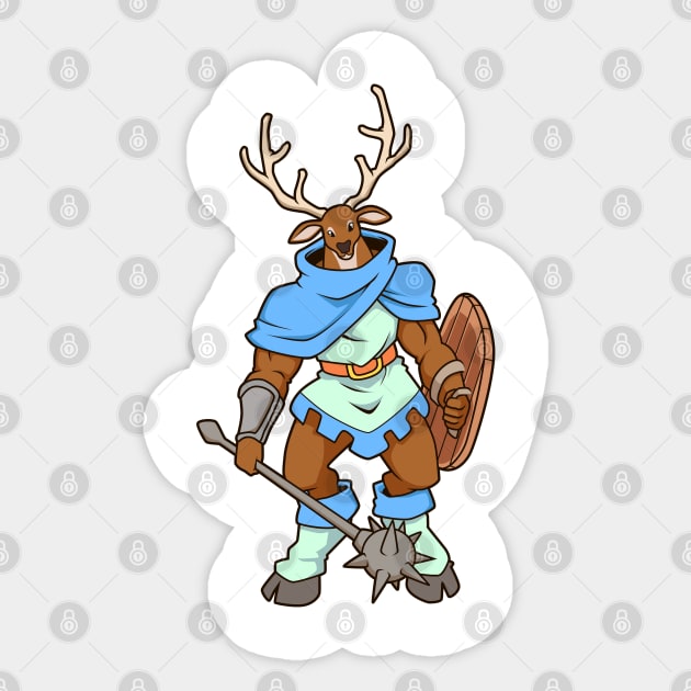 Roleplay Character - Cleric - Healer - Stag Sticker by Modern Medieval Design